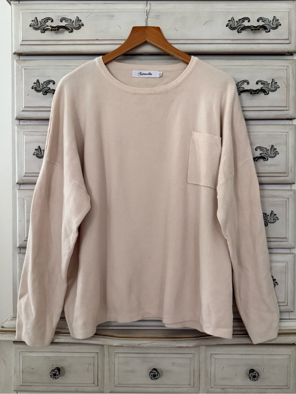 Cream Pocket Sweater